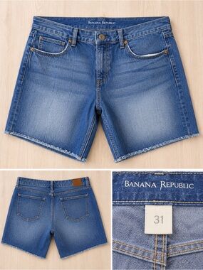 Banana Republic Women’s  Medium Blue Denim Cutoff Shorts